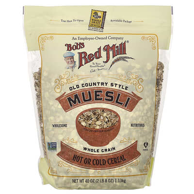Мюсли в старинном стиле, цельнозерновые, 40 oz (1.13 kg)