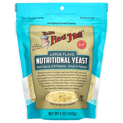 Пищевые дрожжи крупными хлопьями, без глютена, 5 oz (142 g)