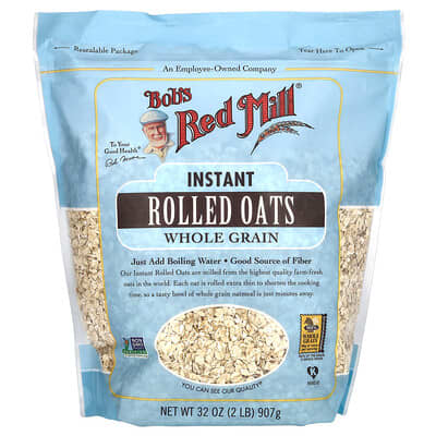 Instant Rolled Oats, Whole Grain, 32 oz (907 g)