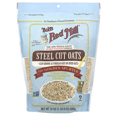 Steel Cut Oats, Whole Grain, 24 oz (680 g)