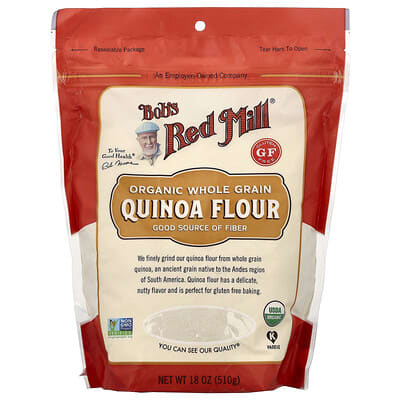 Органическая цельнозерновая мука из киноа, 18 oz (510 g)