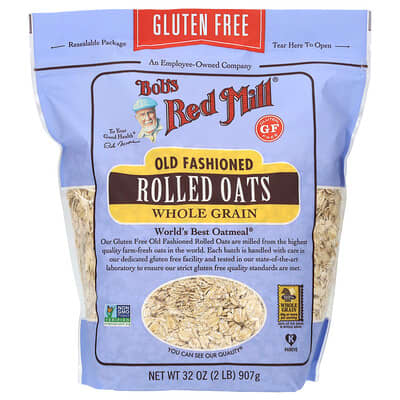 Old Fashioned Rolled Oats, Whole Grain, Gluten Free, 32 oz (907 g)