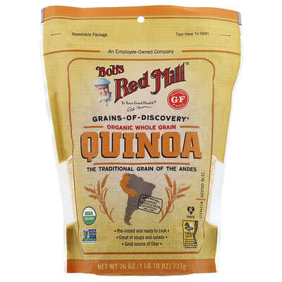 Organic Whole Grain Quinoa, Gluten Free, 26 oz (737 g)