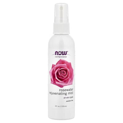 Solutions, Rosewater Rejuvenating Mist, All Skin Types, 4 fl oz (118 ml)
