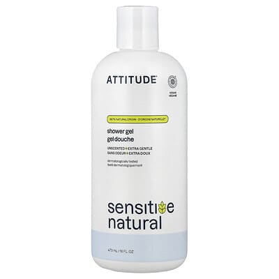 Гель для душа ATTITUDE Sensitive Natural Unscented 16 fl oz (473 ml)