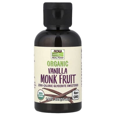 Real Food, Organic Monk Fruit, Vanilla, 1.8 fl oz (53 ml)