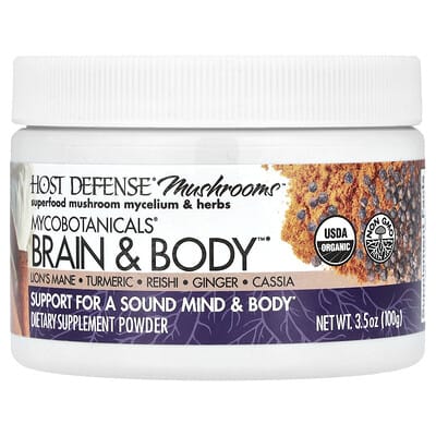 Mushrooms™, MycoBotanicals® Brain & Body™ порошок, 100 g
