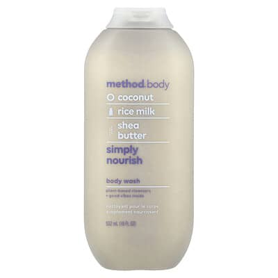 Method Гель для душа Simply Nourish, 18 fl oz (532 ml)