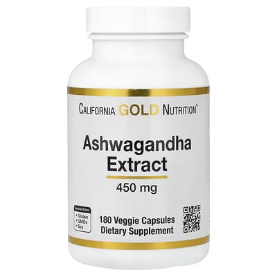 Ашваганда, 450 mg, 180 вегетарианских капсул