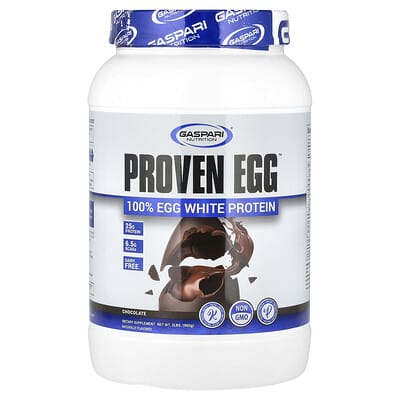Gaspari Nutrition Proven Egg™, протеин из яичного белка, шоколад, 2 lbs (900 g)