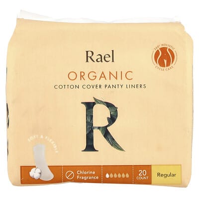 Organic Cotton Cover Panty Liners, Regular, 20 Count