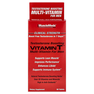 Vitamin T™, Мужской многовитаминный комплекс для повышения тестостерона, 90 таблеток