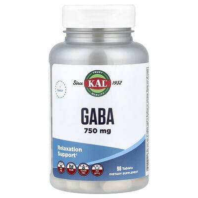 GABA, 750 mg, 90 таблеток