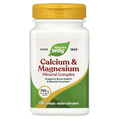 Calcium & Magnesium Mineral Complex, 100 Capsules