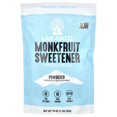 Monkfruit Sweetener With Erythritol, Powdered, 16 oz (454 g)