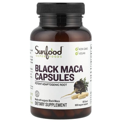Black Maca, 800 mg, 90 Capsules