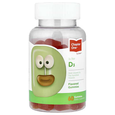 Zahler Chapter One, витаминные мармеладки с витамином D3, 60 шт (25 mcg (1,000 IU) на одну штуку)