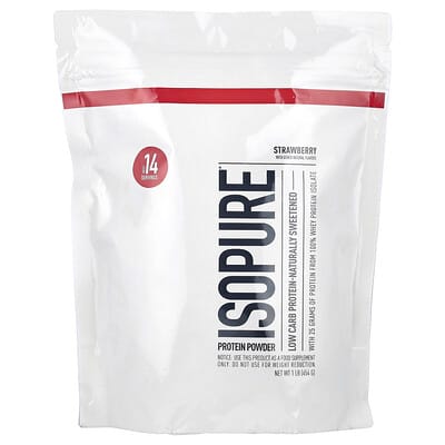 Протеиновый порошок с низким содержанием углеводов Strawberry, 1 lb (454 g)