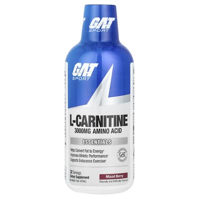 L-Carnitine, аминокислота, смесь ягод, 3,000 mg, 16 oz (473 ml)