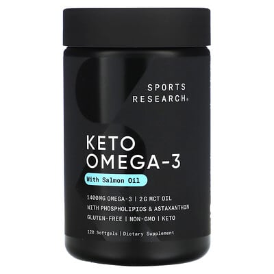 Keto Omega-3 с лососевым маслом, 120 мягких капсул
