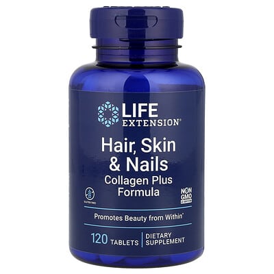 Hair, Skin & Nails, Collagen Plus Formula, 120 Tablets