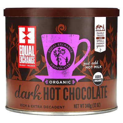 Equal Exchange органический темный горячий шоколад, 12 oz (340 g)
