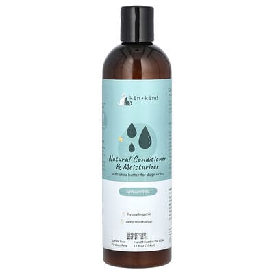 Natural Conditioner & Moisturizer, For Dogs + Cats, Unscented, 12 fl oz (354 ml)