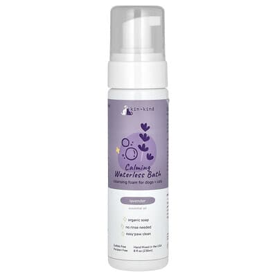 Kin+Kind очищающая пенка для купания собак и кошек Lavender 8 fl oz (236 ml)