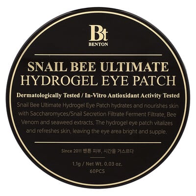 Snail Bee Ultimate Hydrogel патчи для глаз, 60 штук
