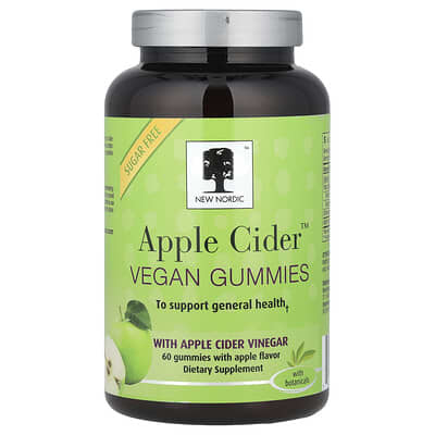 Веганские мармеладные витамины Apple Cider, яблоко, 60 штук (200 mg на штуку)