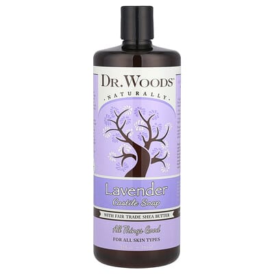 Lavender Castile Soap with Fair Trade Shea Butter, 32 fl oz (946 ml)