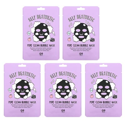 Self Aesthetic, Pore Clean Bubble Beauty Mask, 5 Sheets, 0.77 fl oz (23 ml) Each