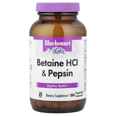 Betaine HCl & Pepsin, 180 растительных капсул
