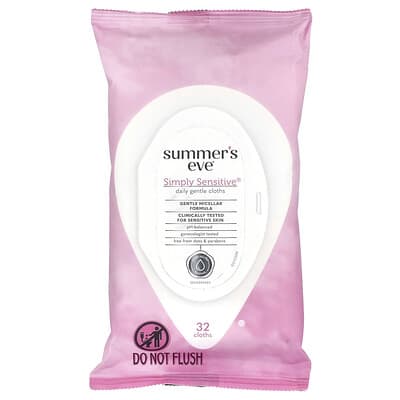 Simply Sensitive®, Daily Gentle Cloths , 32 Cloths