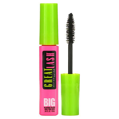 Maybelline Great Lash тушь для ресниц Big Mascara 130 Blackest Black 0.34 fl oz (10 ml)