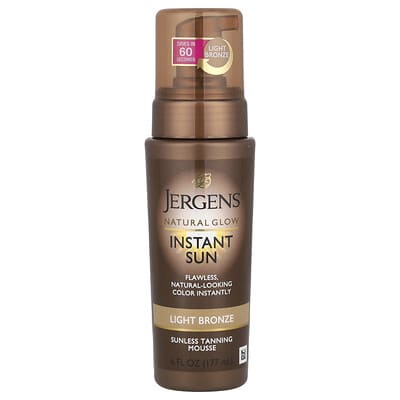 Natural Glow, Instant Sun, Sunless Tanning Mousse, Light Bronze, 6 fl oz (177 ml)