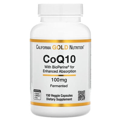 CoQ10, Ubiquinone USP with BioPerine® Black Pepper Extract, Enhanced Bioavailability, 150 Veggie Capsules