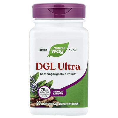 Nature's Way DGL Ultra 90 веганских капсул