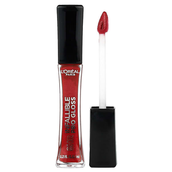 Блеск для губ L'Oréal Infallible 8HR Pro Gloss, 315 Rebel Red, 0.21 fl oz (6.3 ml)