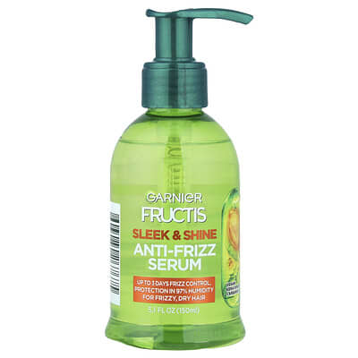 Garnier Fructis Sleek & Shine, сыворотка против пушистости волос, 5.1 fl oz (150 ml)