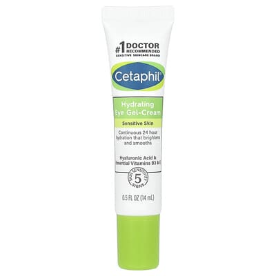 Hydrating Eye Gel-Cream, Sensitive Skin, 0.5 fl oz (14 ml)