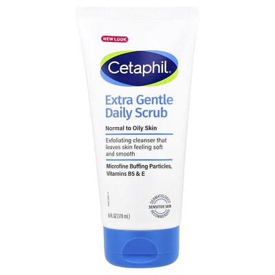 Cetaphil Extra Gentle, ежедневный скраб для нормальной и жирной кожи, 6 fl oz (178 ml)