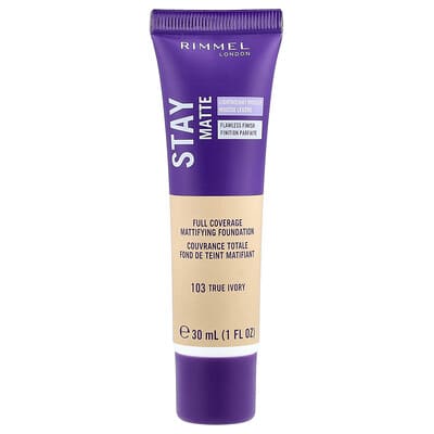 Stay Matte, Full Coverage Mattifying Foundation, 103 True Ivory, 1 fl oz (30 ml)