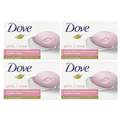 Мыло для тела с глубоким увлажнением, Pink, 4 куска, 3.75 oz (106 g) каждый