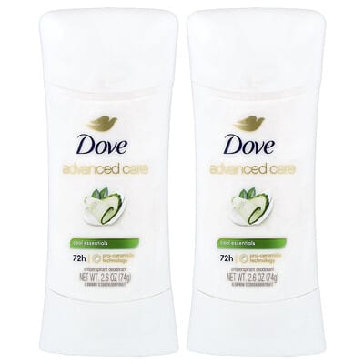 Advanced Care, Anti-Perspirant Deodorant, Cool Essentials, 2 Pack, 2.6 oz (74 g) Each