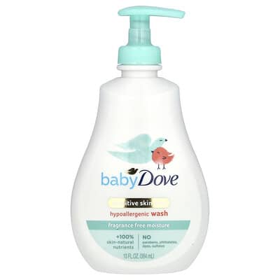 Гипоаллергенное средство для ухода за чувствительной кожей Baby от Dove, без отдушек, 13 fl oz (384 ml)