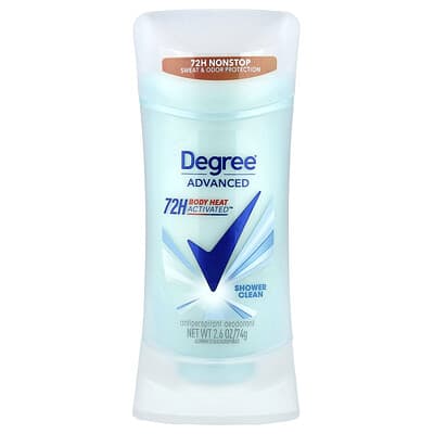 Advanced, 72H Body Heat Activated™, Antiperspirant Deodorant, Shower Clean, 2.6 oz (74 g)