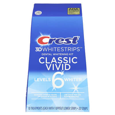 3D Whitestrips™, Dental Whitening Kit, Classic Vivid, 20 Strips