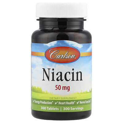 Niacin, 50 mg, 300 Tablets