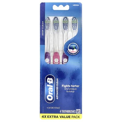 Oral-B Зубная щетка Advanced Clean, Medium, 4 шт.